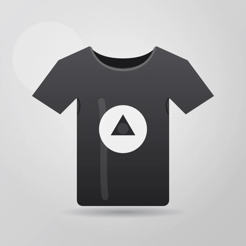 Graphic Crew Tee in Black