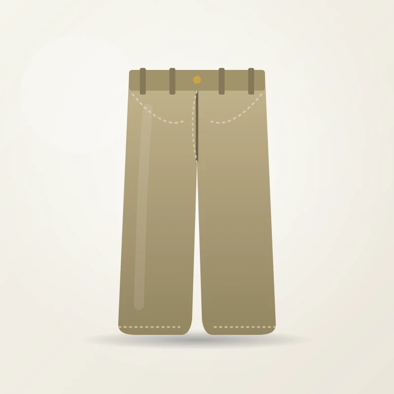 Relaxed Chinos in Khaki